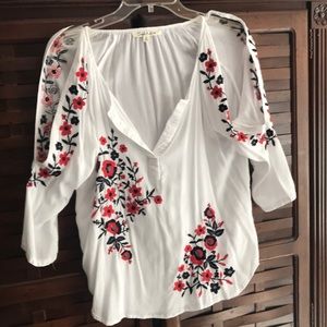 Solitaire Rayon Embroidered Top